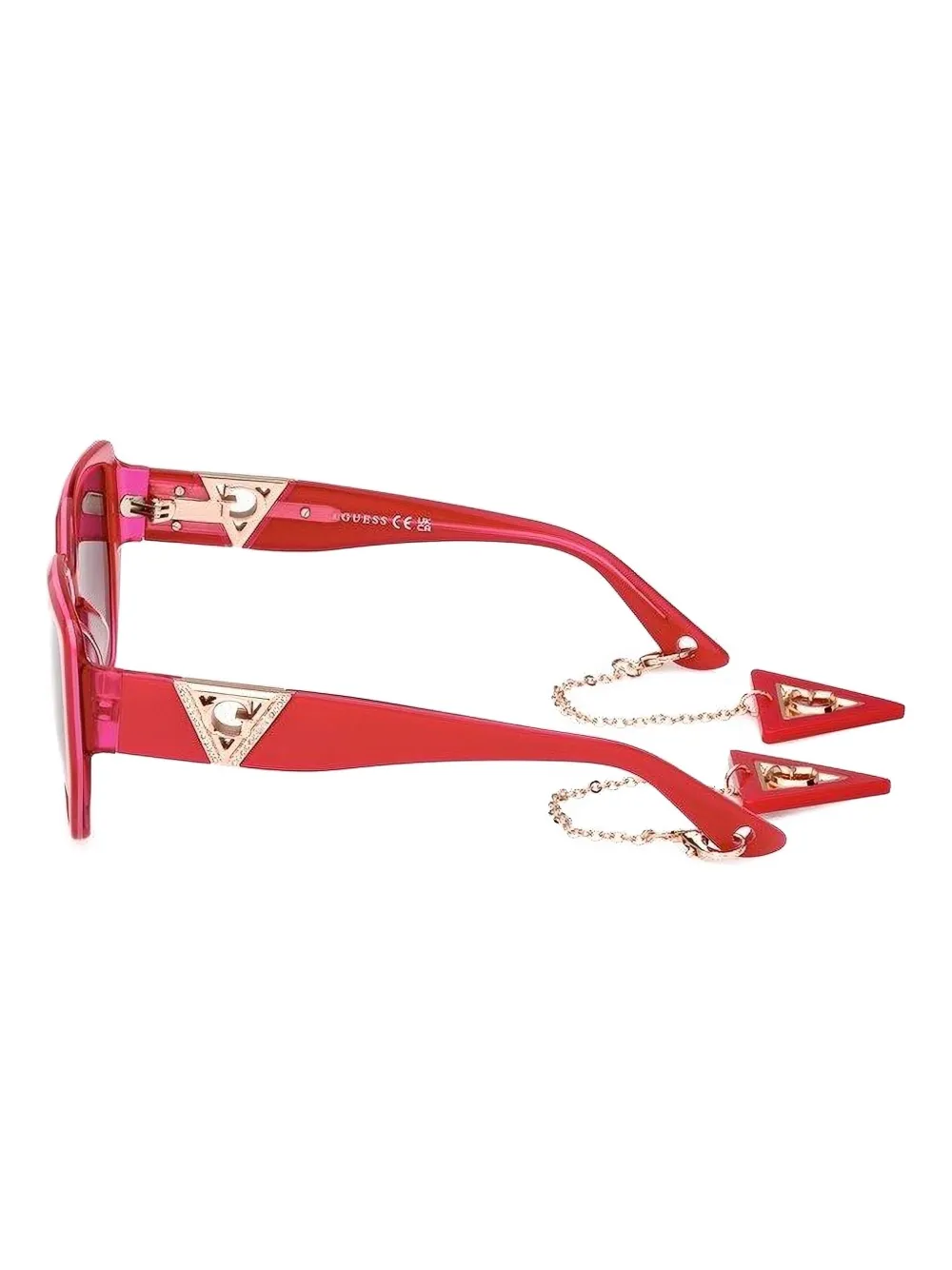GUESS USA chain-embellished square sunglasses Roze