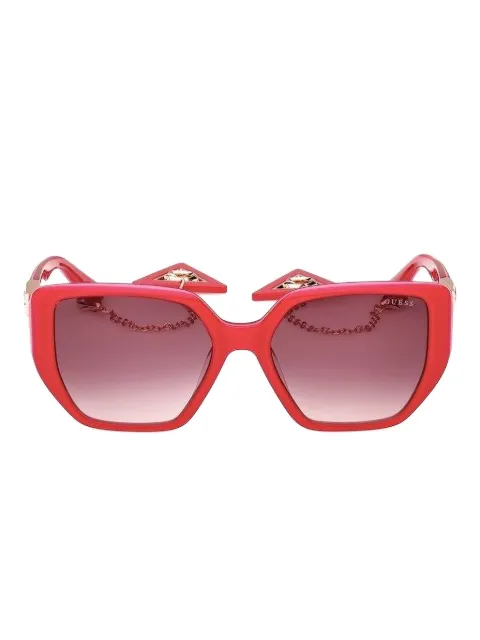 GUESS USA chain-embellished square sunglasses