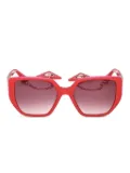 GUESS EYEWEAR chain-embellished square sunglasses - Pink
