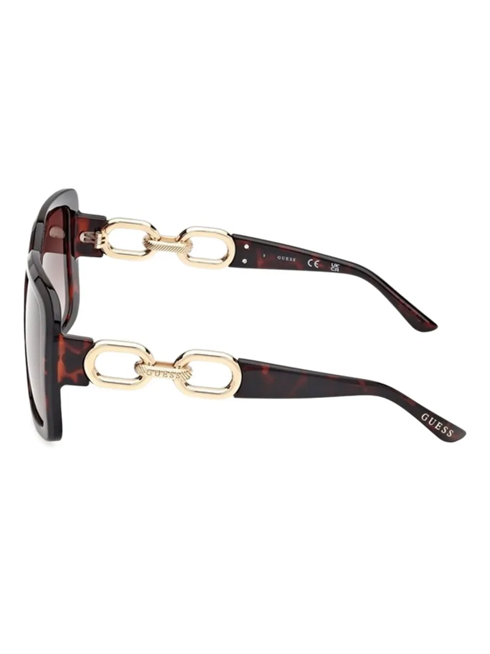 GUESS EYEWEAR chain-embellished square sunglasses Bruin