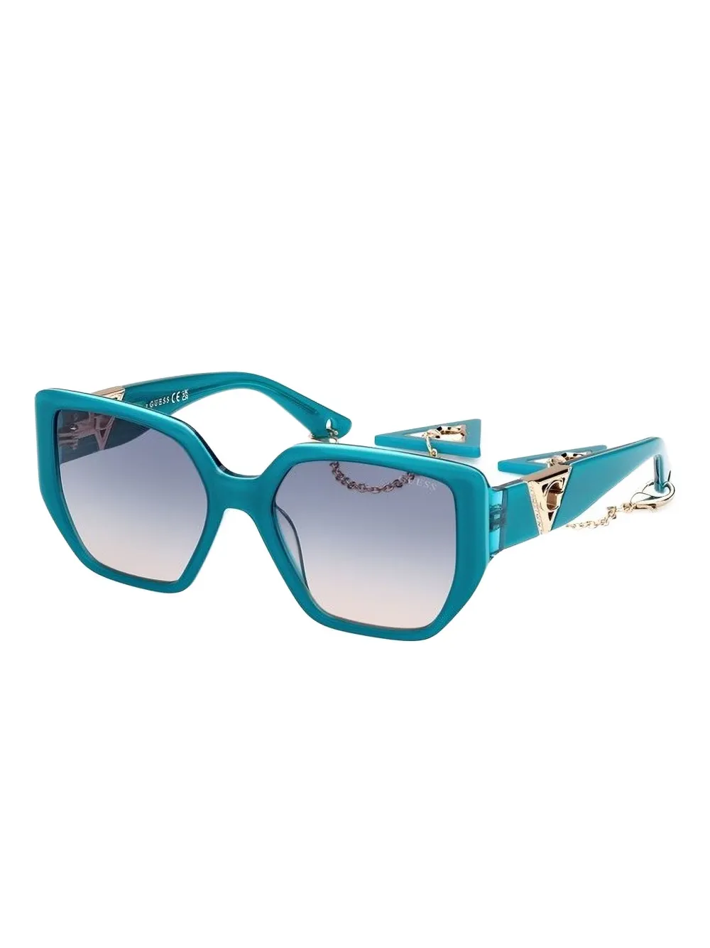 GUESS EYEWEAR geometric-frame sunglasses Blauw