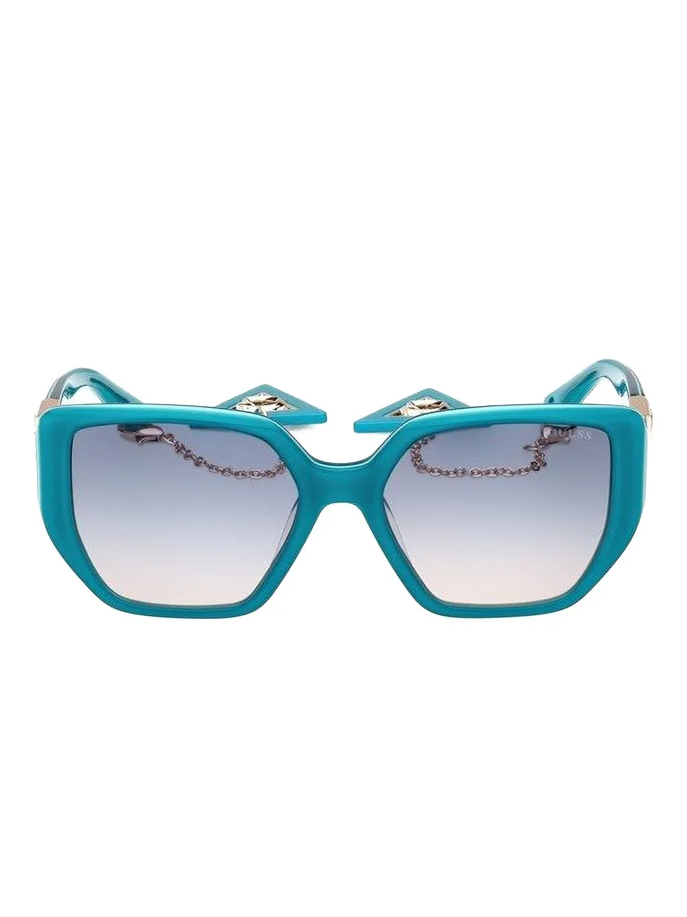 GUESS EYEWEAR geometric-frame sunglasses - ブルー GUESS EYEWEAR geometric-frame sunglasses - ブルー