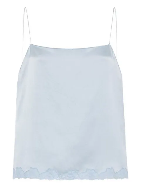 The Row Kilari lace-trimmed silk top