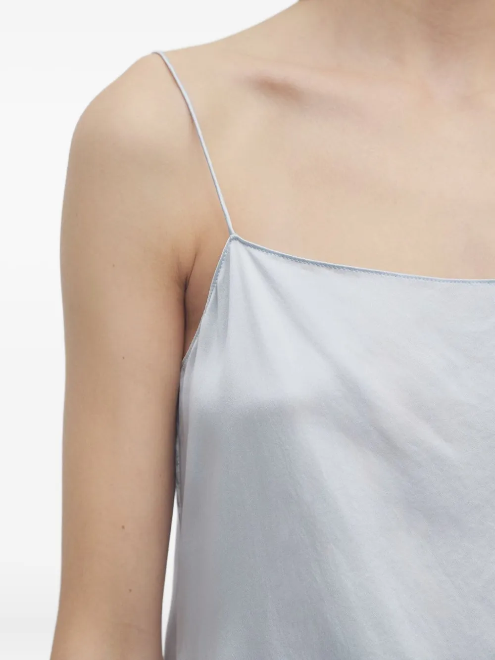 The Row Kilari zijden top met kanten afwerking Blauw