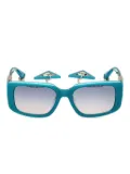 GUESS EYEWEAR chain-embellished square sunglasses - Blue