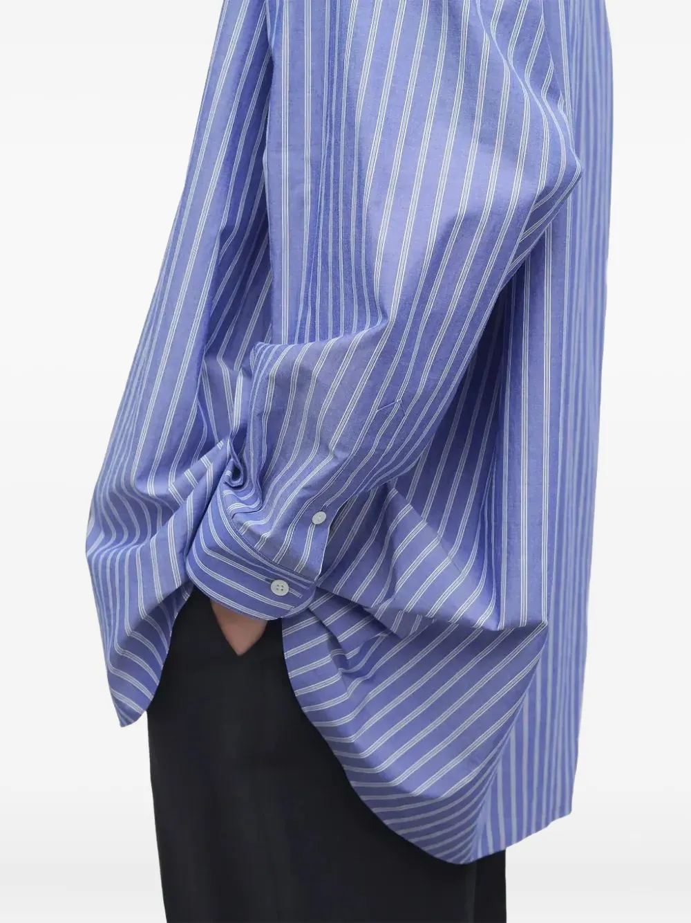 The Row Luka striped shirt Blauw