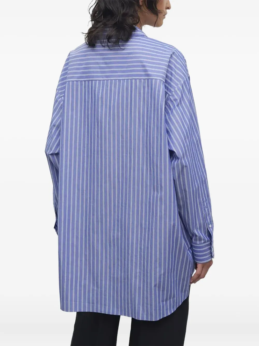 The Row Luka striped shirt Blauw