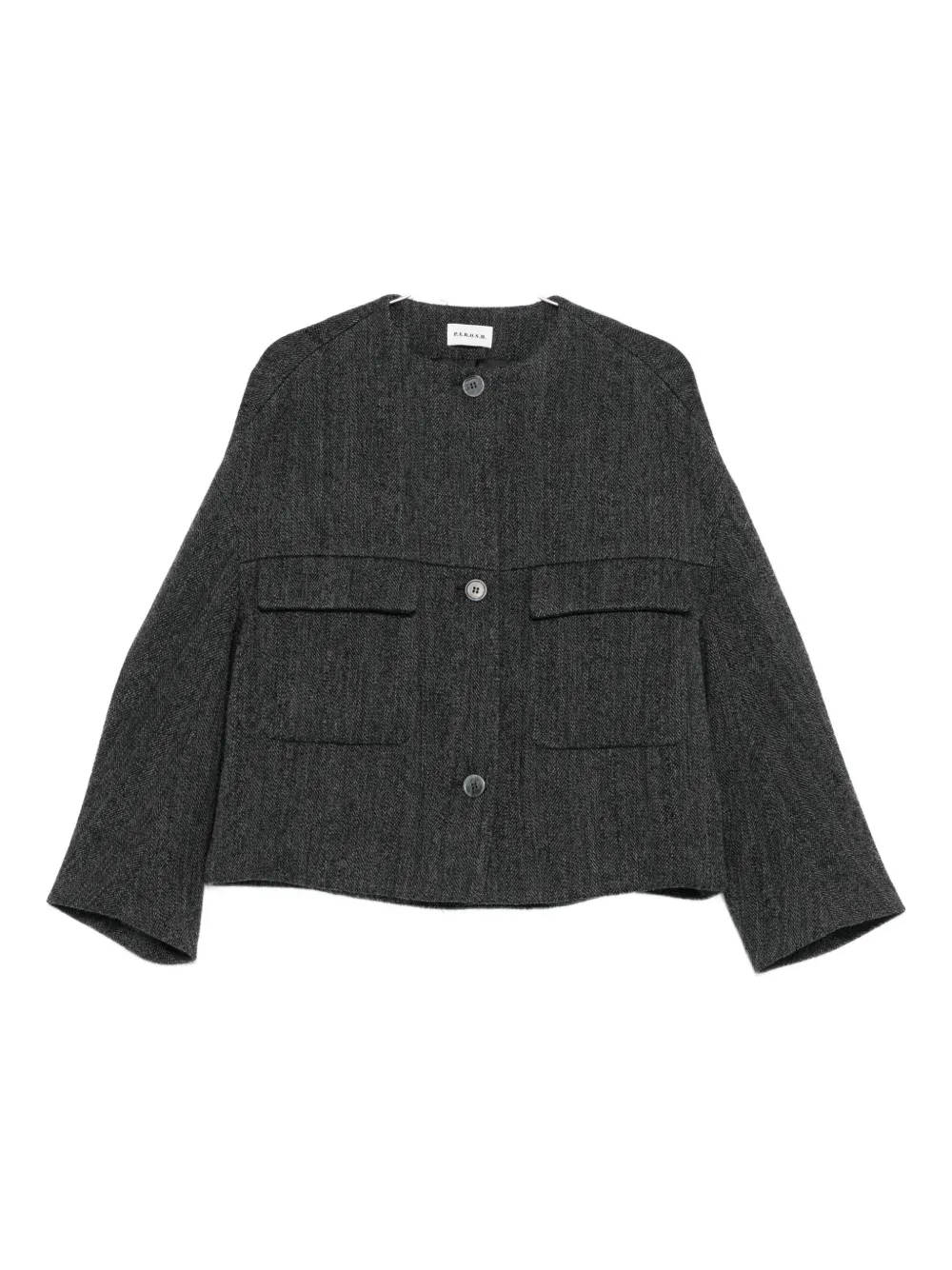 P.a.r.o.s.h Button-fastening Patch-pocket Jacket In Gray