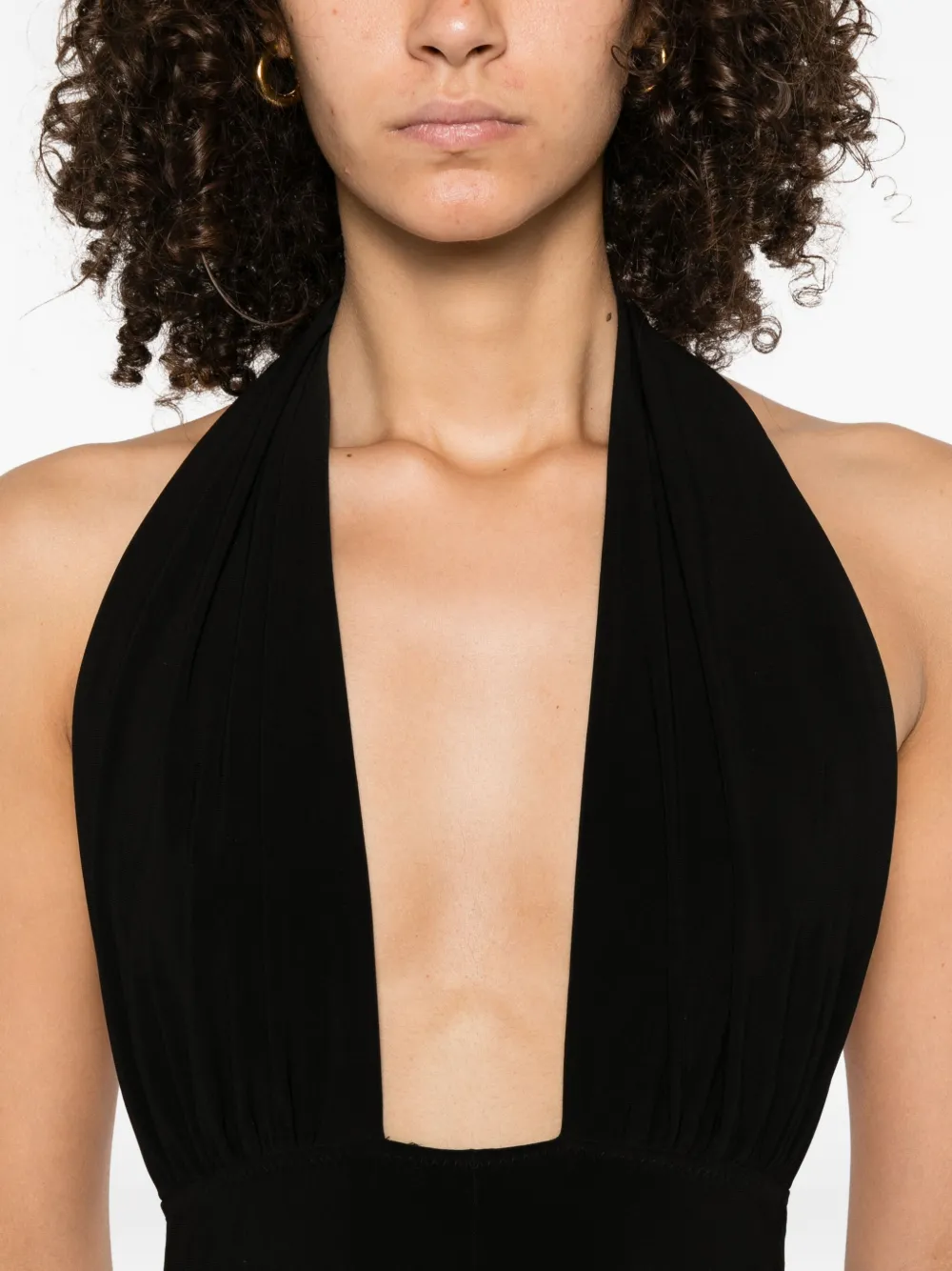 Norma Kamali Jumpsuit met halternek Zwart