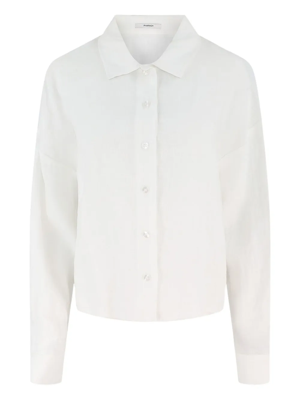 Pharaoh camisa estilo boxy de lino | blanco | Image 1