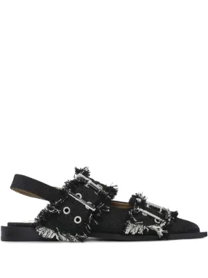 GANNI バックル フラットシューズ | FARFETCH JP