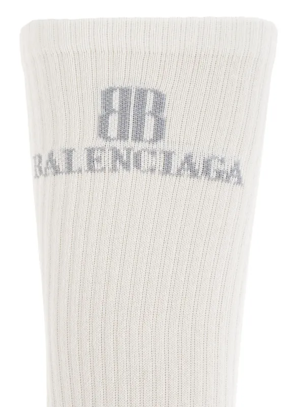 Balenciaga ロゴ 靴下 | ホワイト | FARFETCH JP