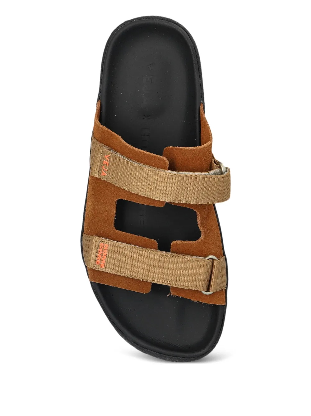 VEJA x Homecore logo-embellished slides Brown