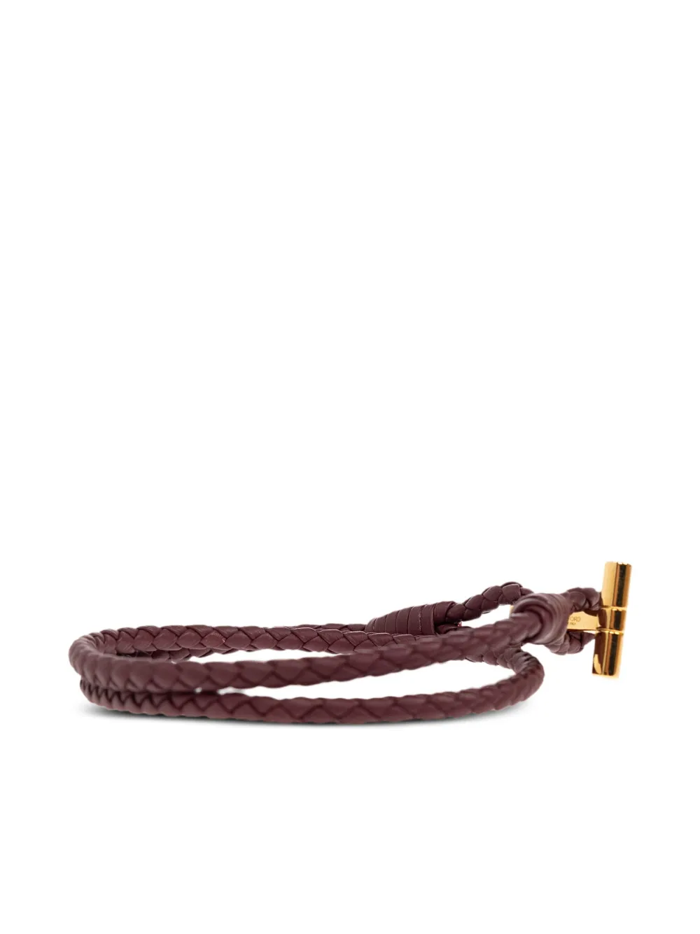 TOM FORD Bracciale T-bar intrecciato in pelle | Gioielli | Image 4