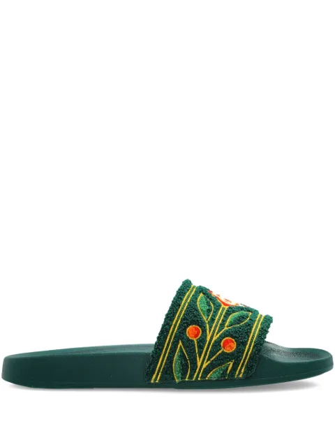 Casablanca embroidered slides