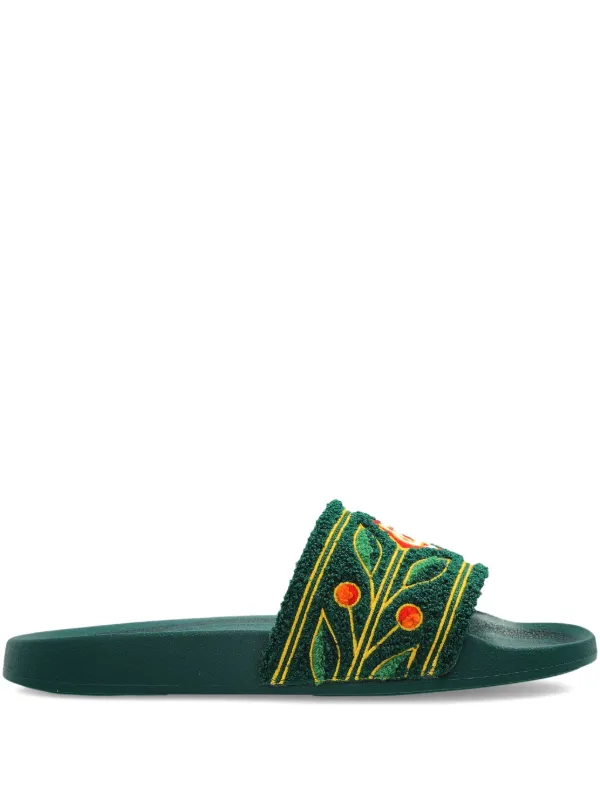 Casablanca Floral-Embroidered Casual Sandals With Geometric Emblem - NWT CASABLANCA Men main image 3