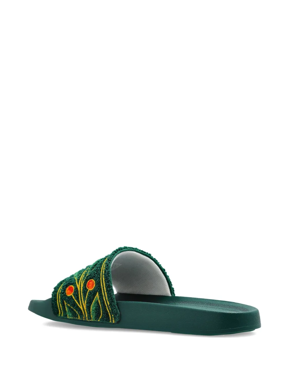 Casablanca embroidered slides Green