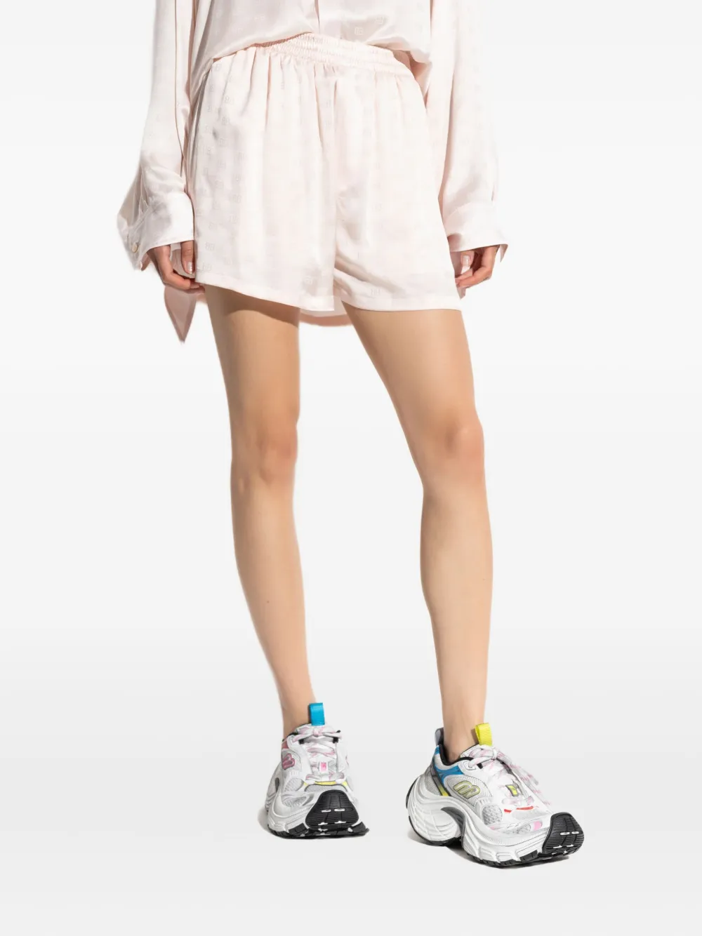 Balenciaga Shorts met monogram Roze