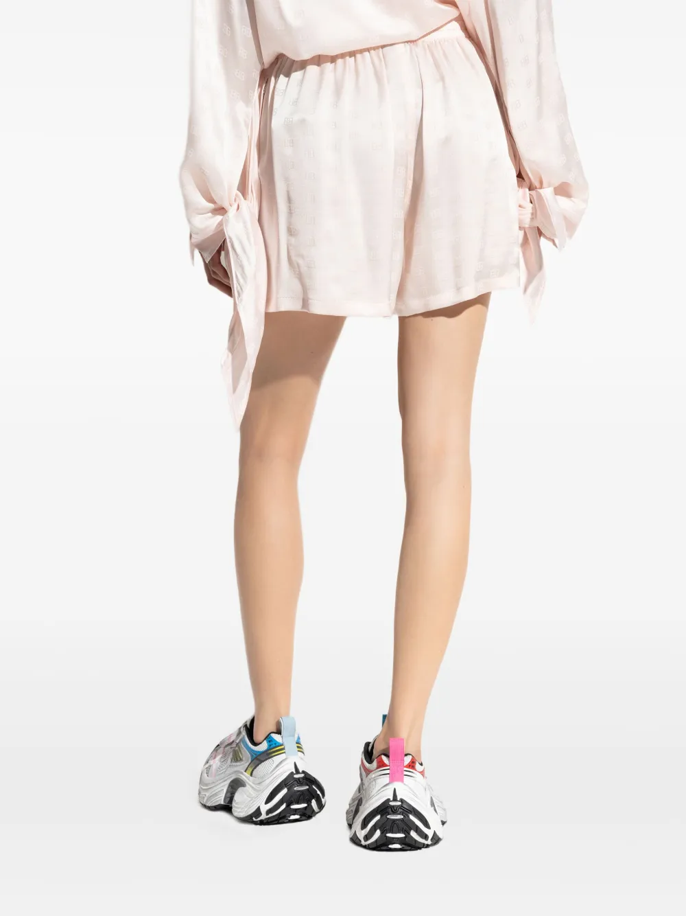 Balenciaga Shorts met monogram Roze