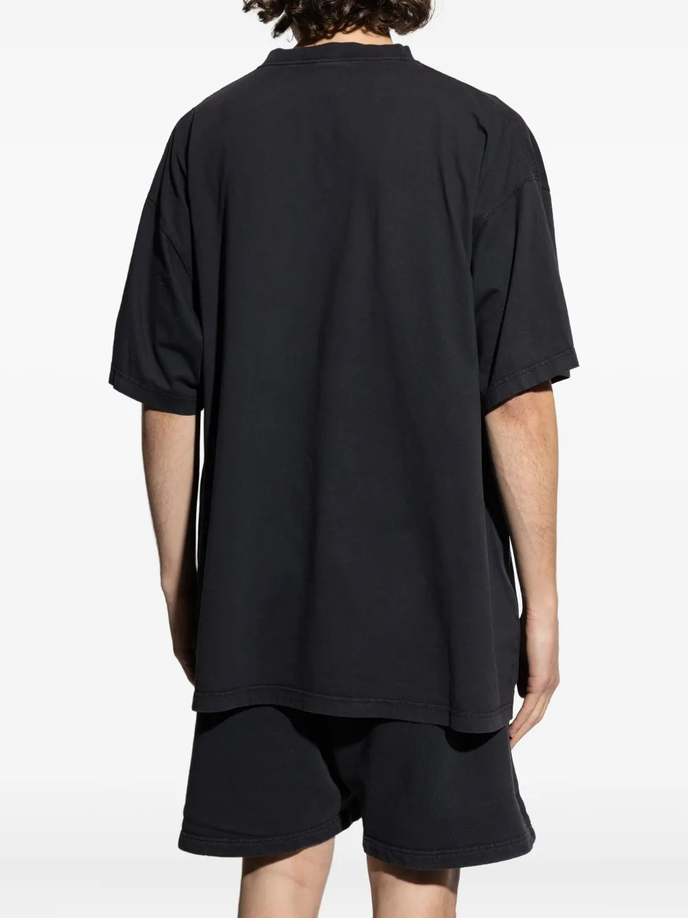 Balenciaga Uniform Merch T-shirt met geborduurd logo Zwart