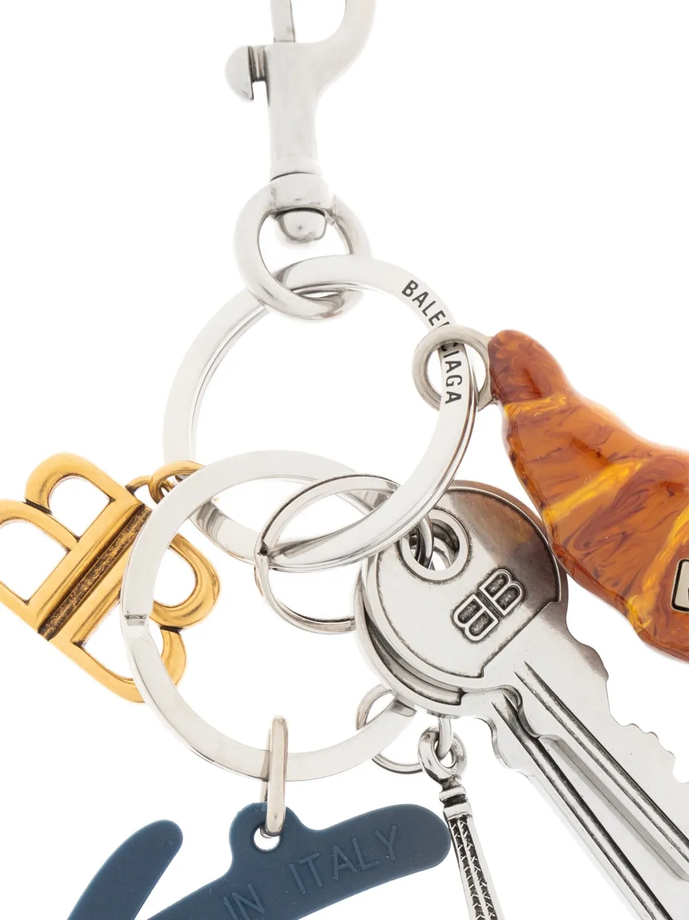 Balenciaga Paris Keyring In Blue