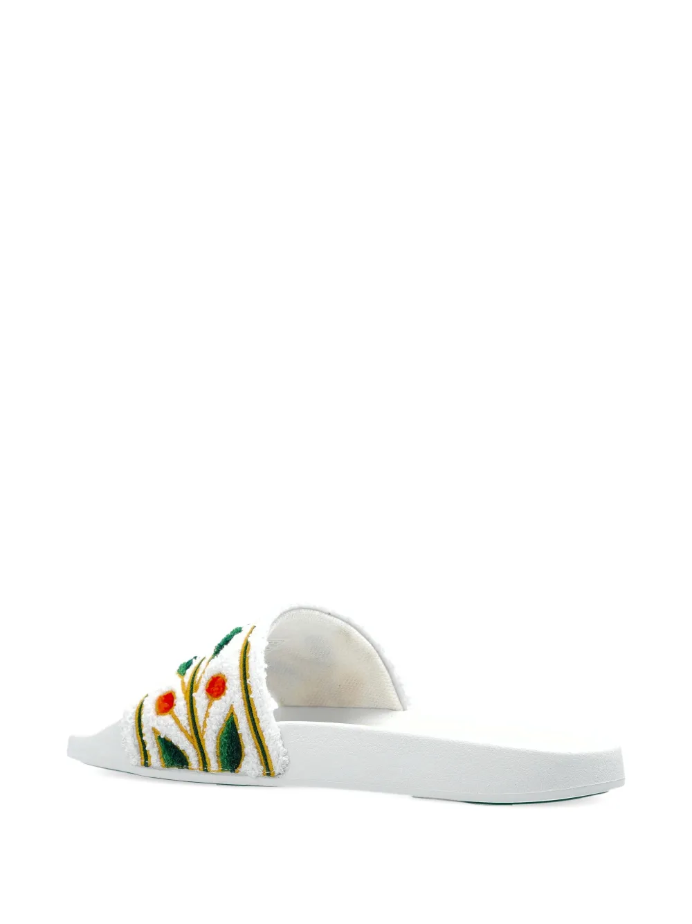 Casablanca Slippers met borduurwerk Wit