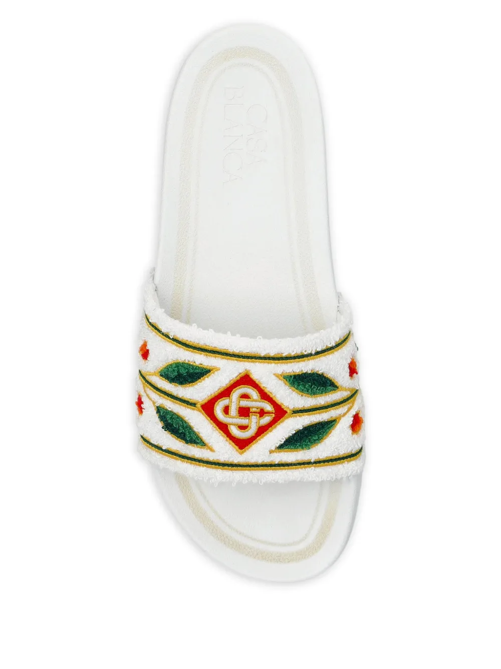 Casablanca Slippers met borduurwerk Wit