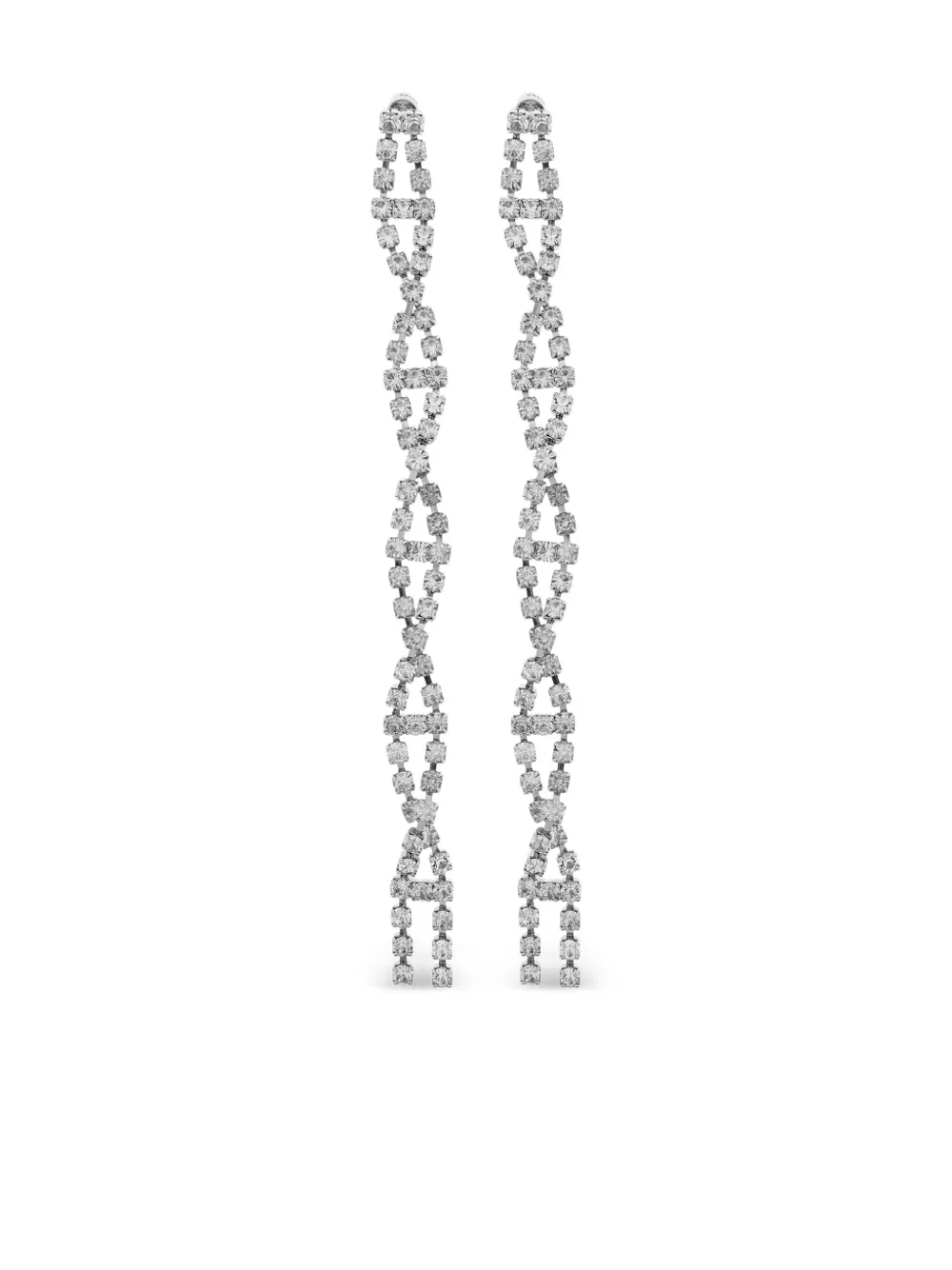 Balenciaga Orecchini Riviera con cristalli - Argento
