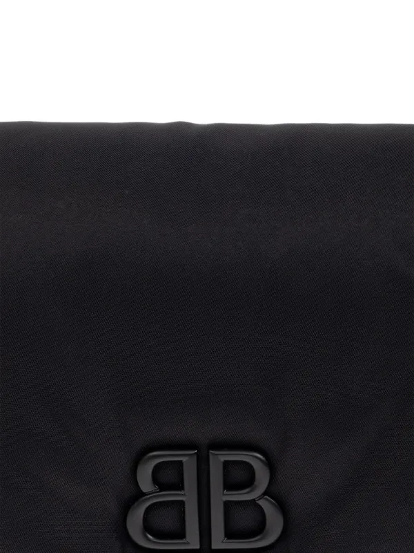 Balenciaga Logo Shoulder Bag | Black | FARFETCH