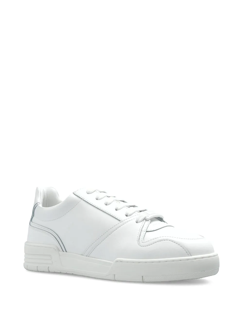 Moschino panelled lace-up sneakers White