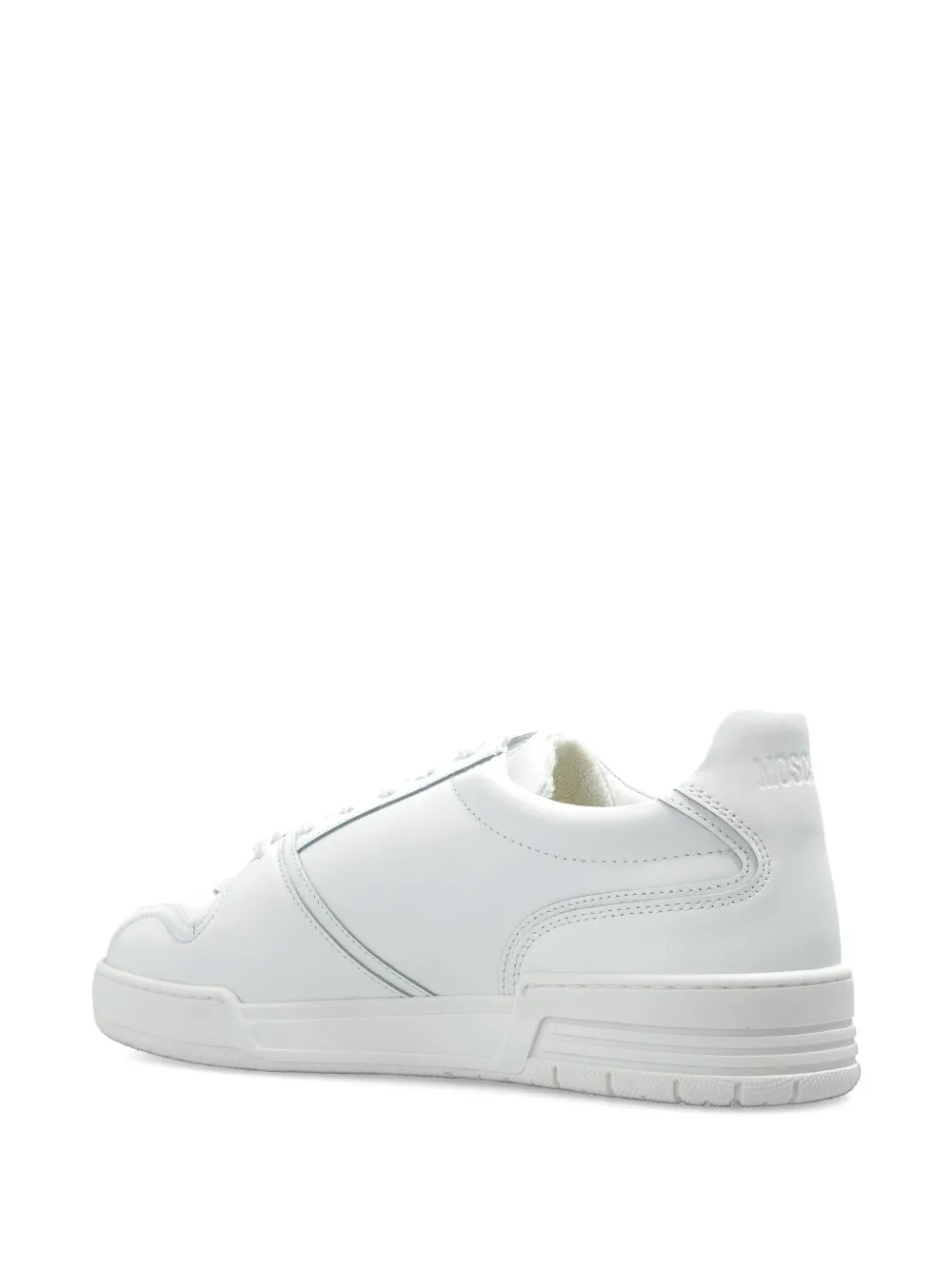 Moschino panelled lace-up sneakers White
