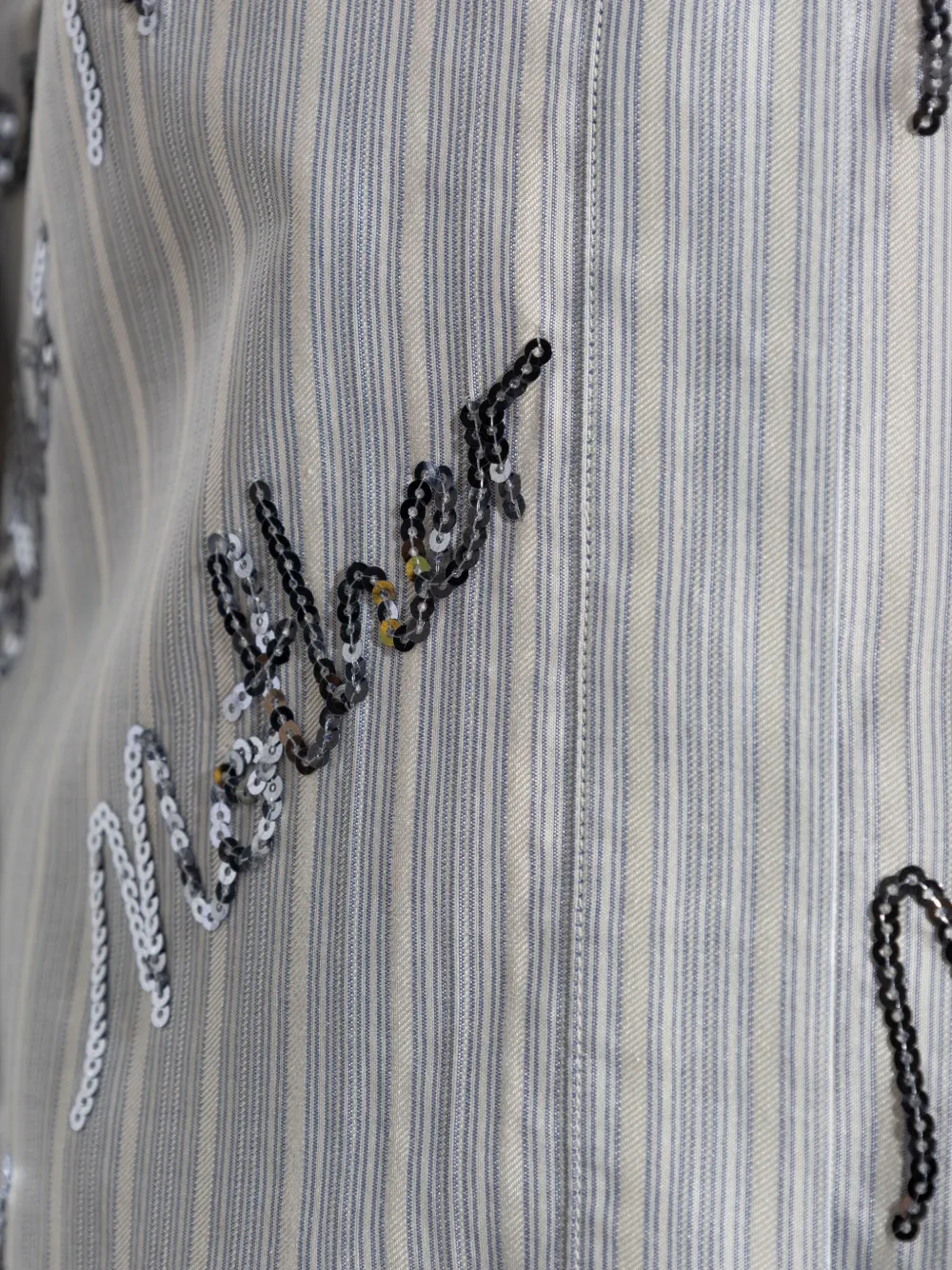Stella McCartney sequin-embellished striped shirt 9215