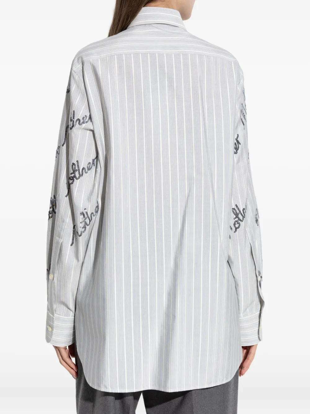Stella McCartney sequin-embellished striped shirt 9215