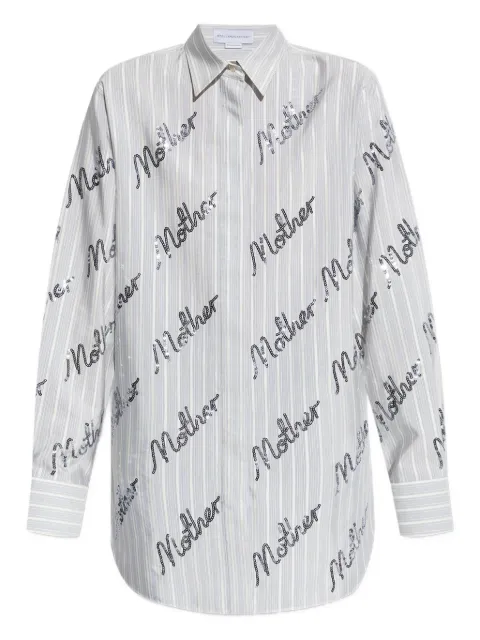 Stella McCartney sequin-embellished striped shirt