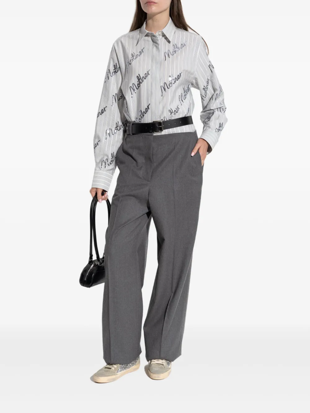 Stella McCartney sequin-embellished striped shirt 9215