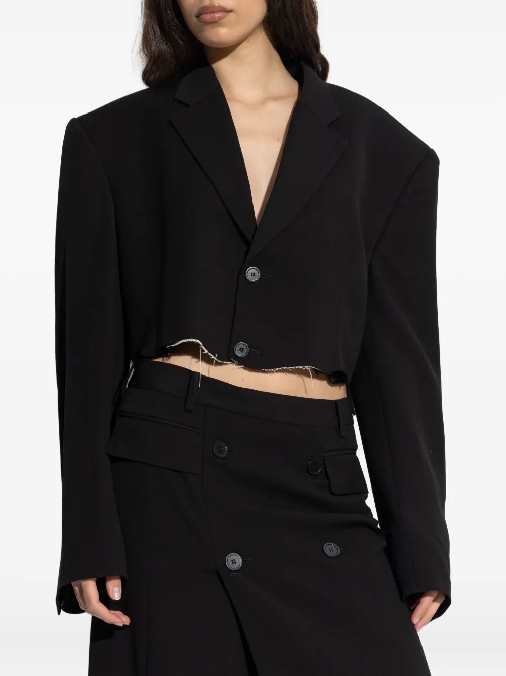 Balenciaga single-breasted notched lapels blazer Zwart