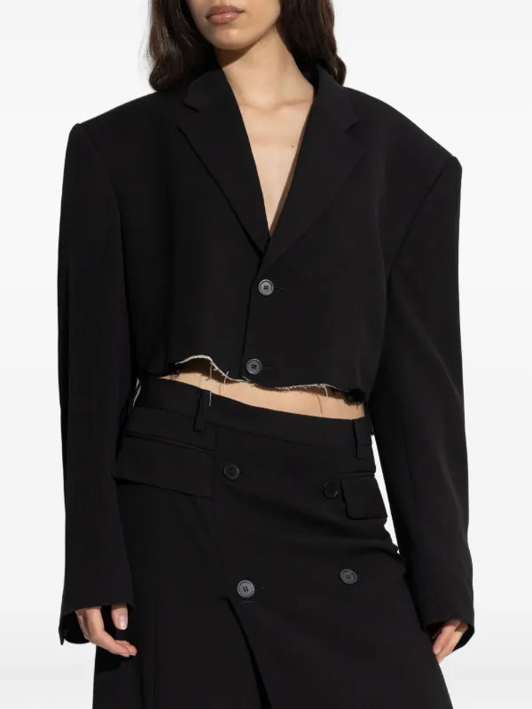 Balenciaga ノッチドラペル シングルジャケット | ブラック | FARFETCH JP