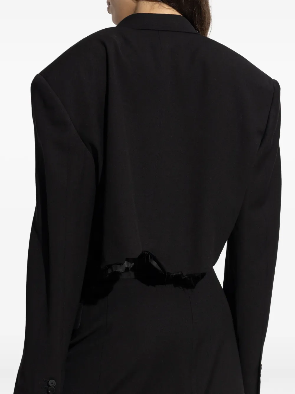 Balenciaga single-breasted notched lapels blazer Zwart