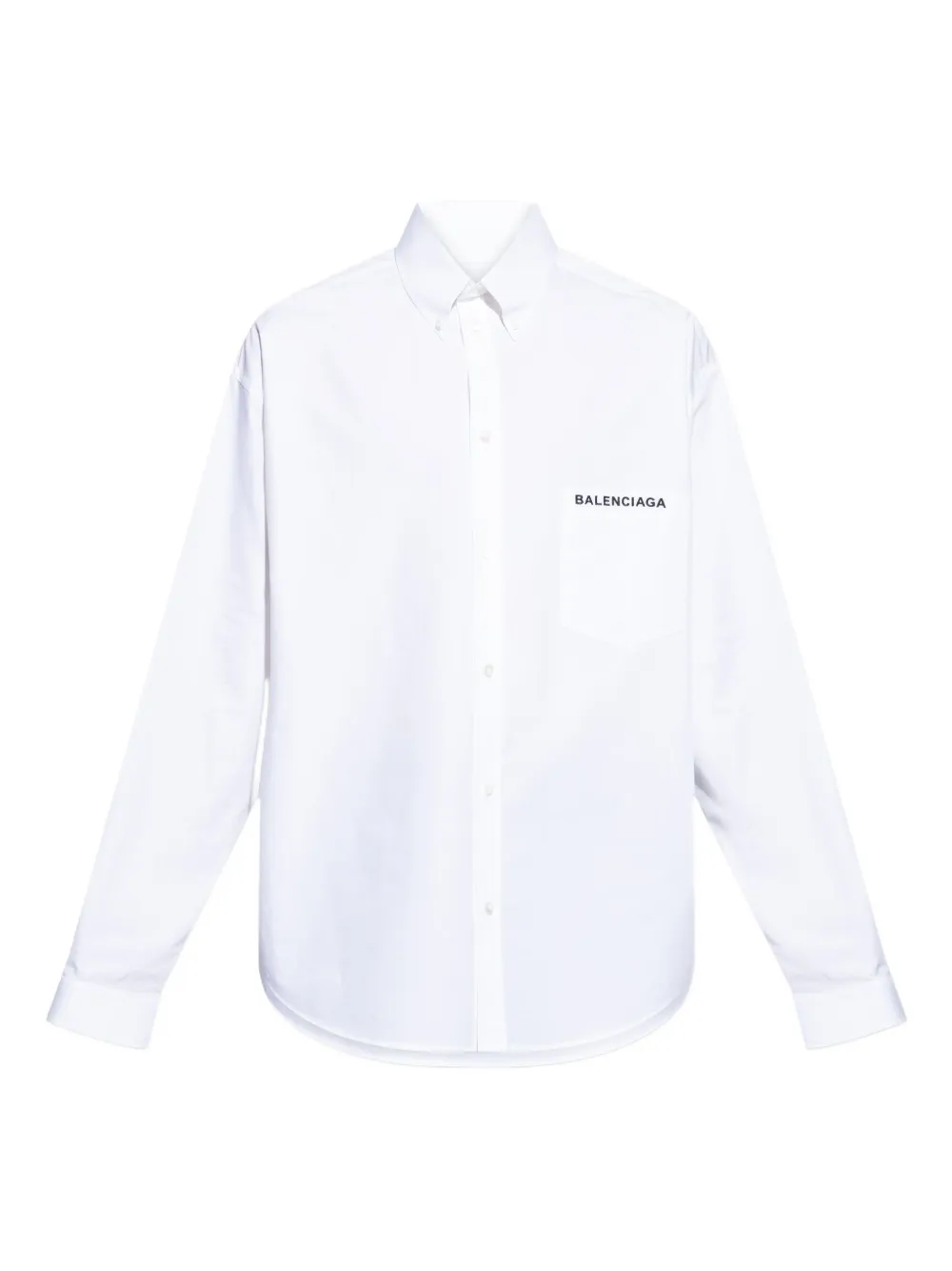 Balenciaga logo-embroidered shirt Wit