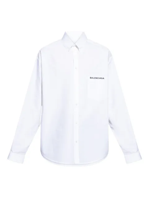 Balenciaga قميص مطرز بشعار الماركة