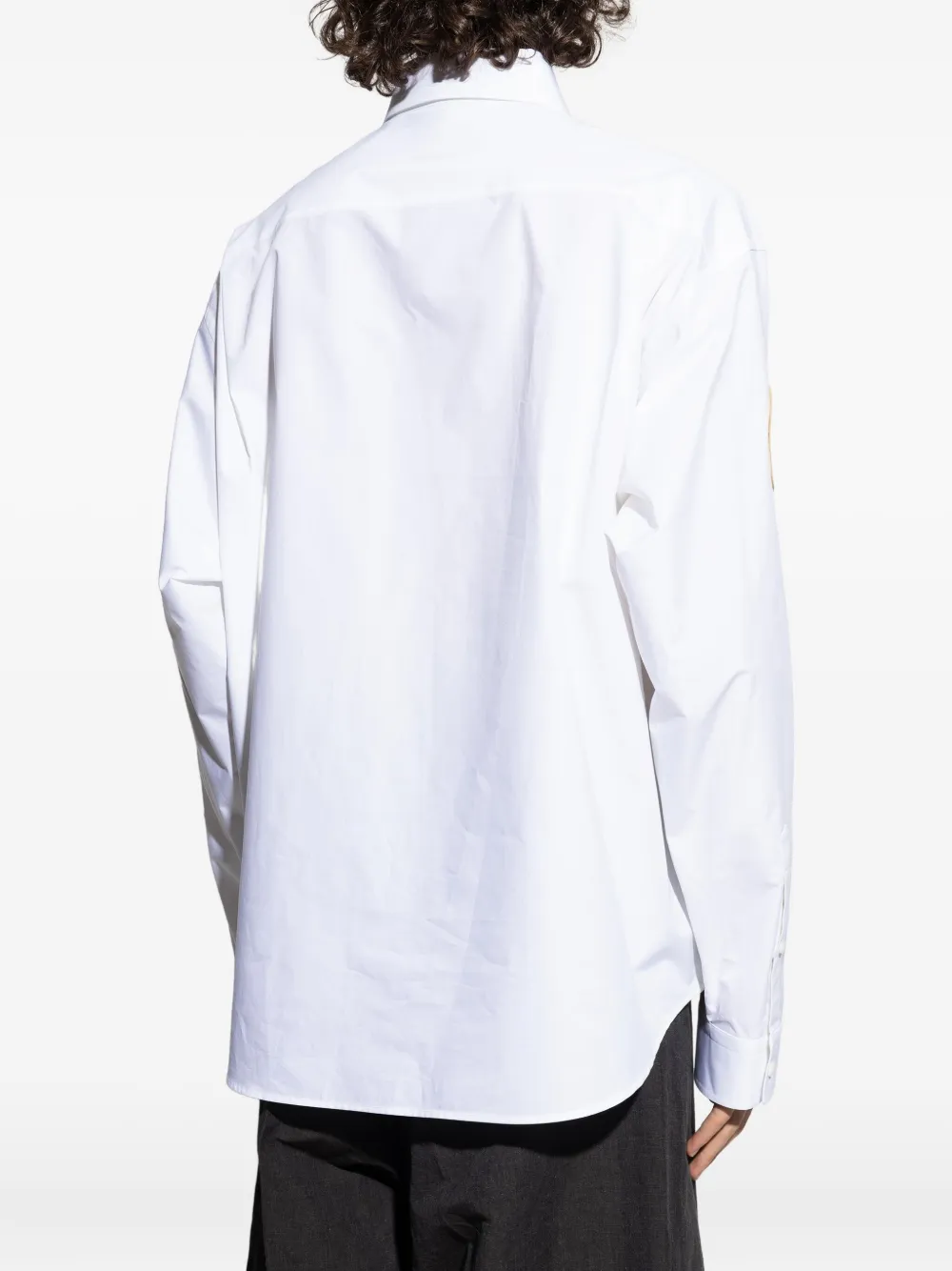 Balenciaga logo-embroidered shirt Wit