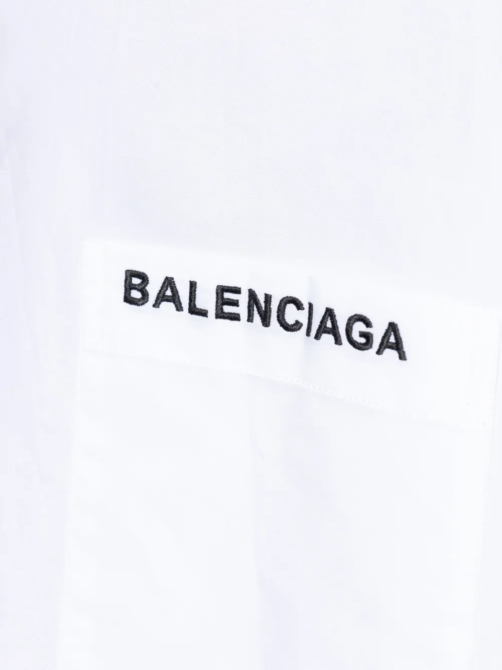 Balenciaga logo-embroidered shirt Wit