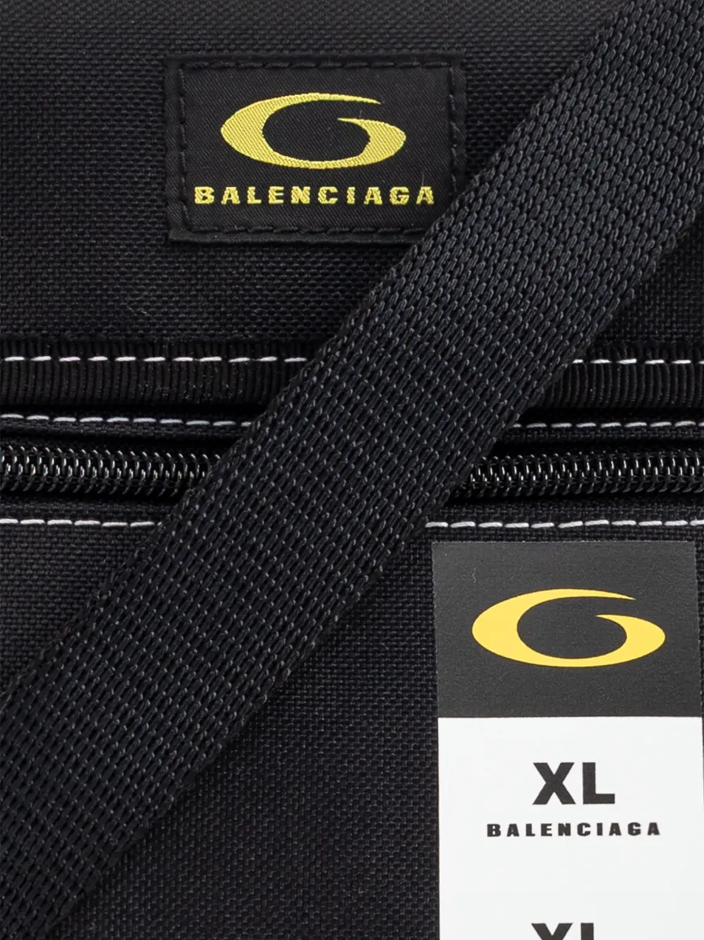 Balenciaga logo-plaque shoulder bag Zwart