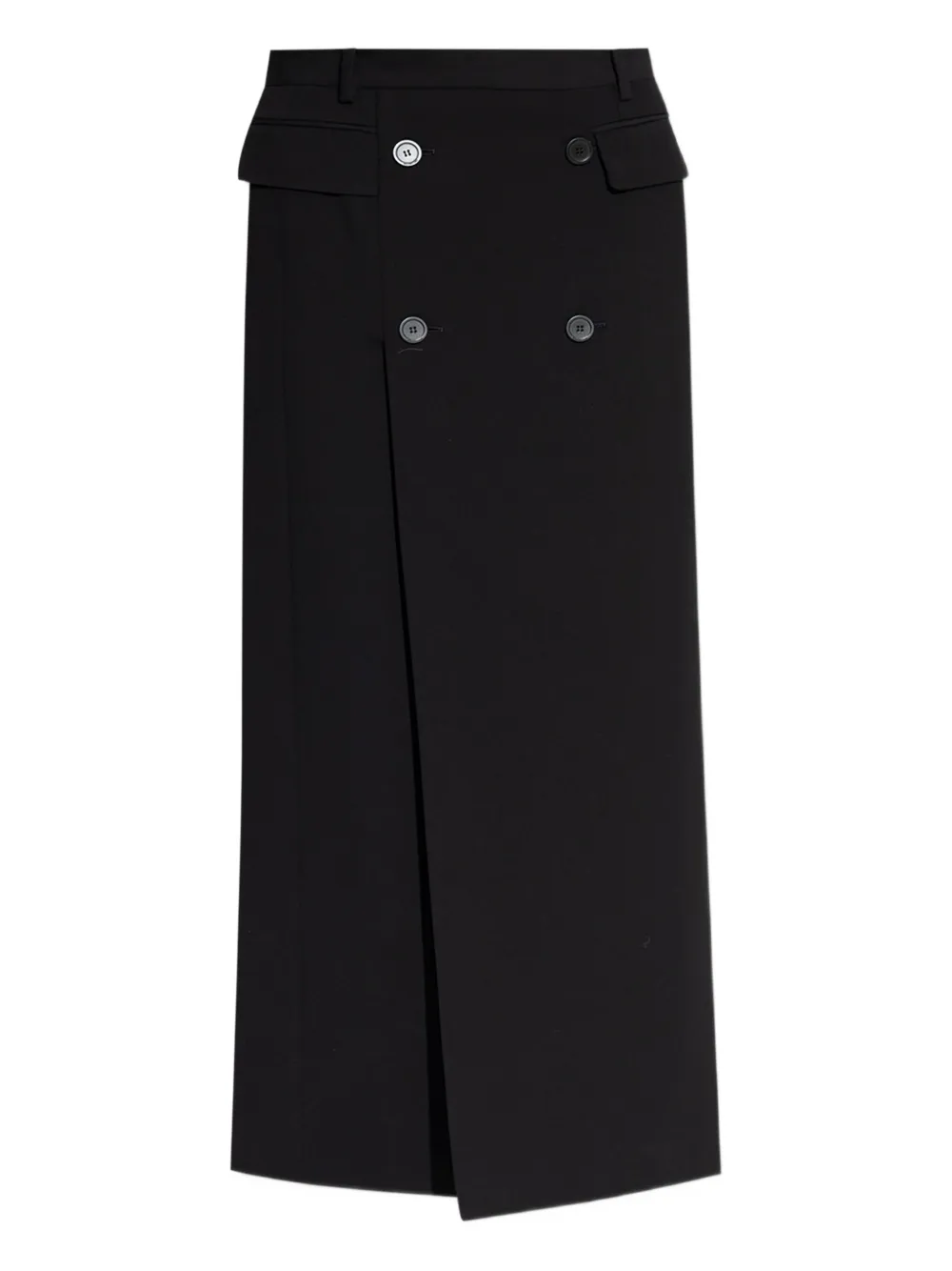 Balenciaga double-breasted split skirt - Black