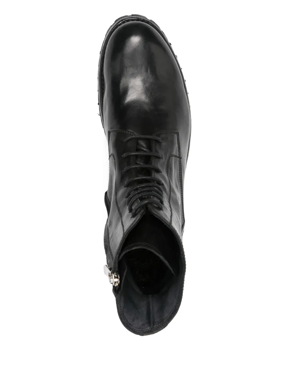 Officine Creative Ikonic 001 lace-up zip boots Black