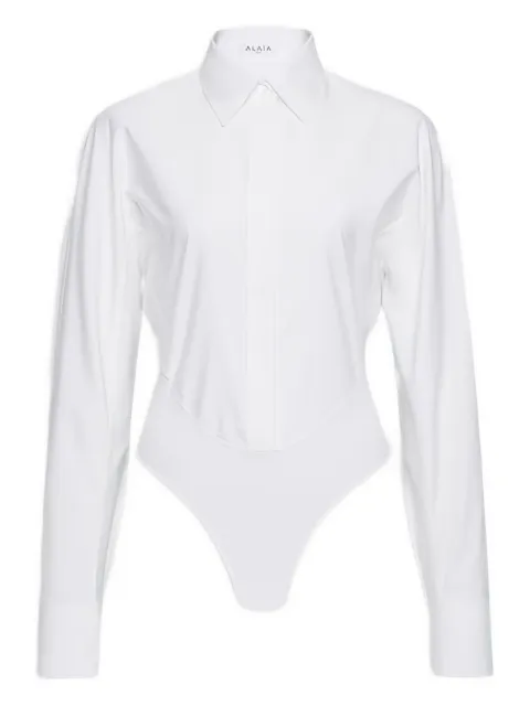 Alaïa poplin shirt bodysuit