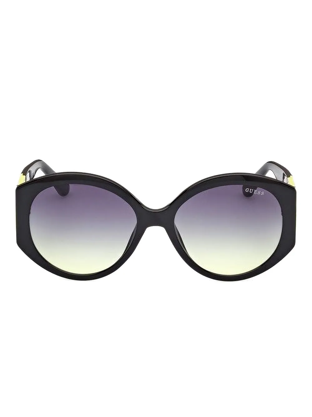 Guess Usa Logo-detail Round Sunglasses In Black