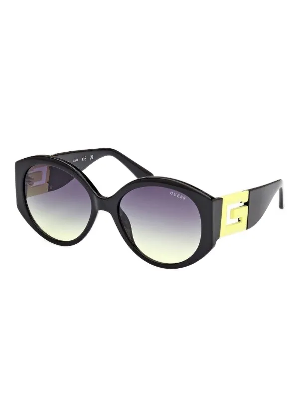 GUESS EYEWEAR logo-detail Round Sunglasses Black
