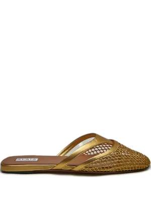 【Alaia アライア】Infradito flat silver＆gold mules Alaïa | Infradito flat silver mules | Savannahs