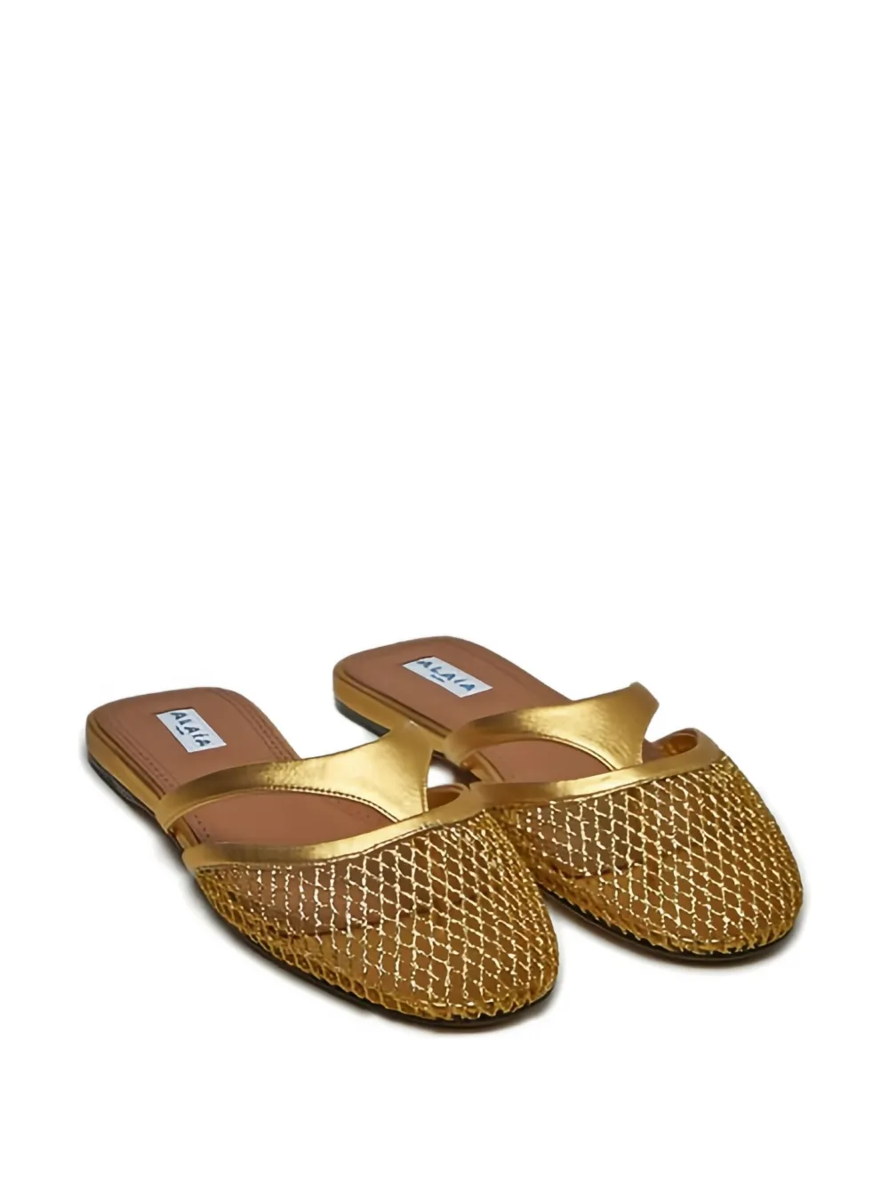 Alaïa net-panelled leather mules | Flat Mules | Image 2